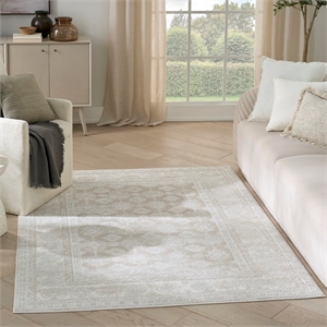Nourison Home Dekor 4' x 6' Polyester Ivory Beige Area Rug