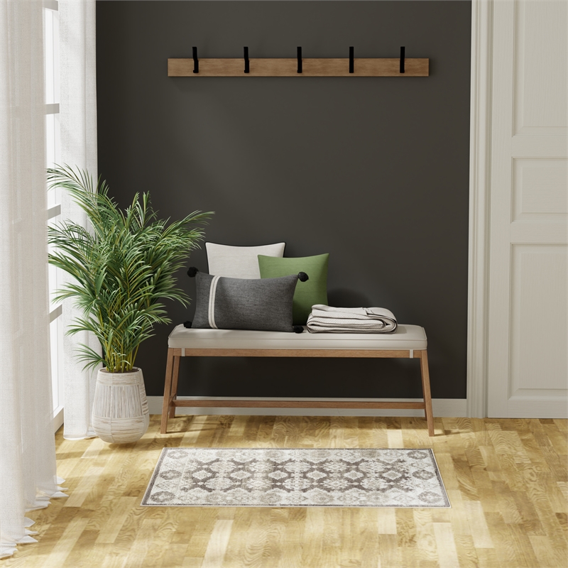 Nourison Home Dekor 2' x 4' Polyester Ivory Brown Area Rug