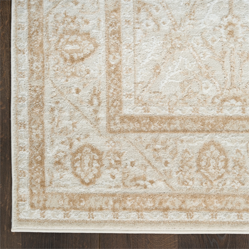 Nourison Home Dekor 2' x 4' Polyester Cream Beige Area Rug