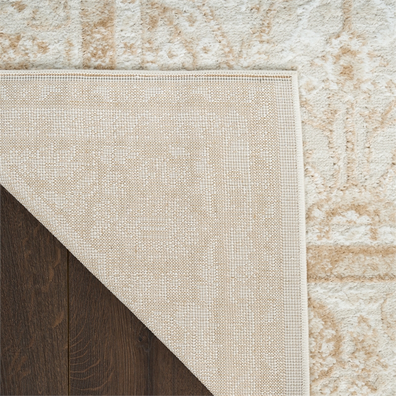 Nourison Home Dekor 2' x 4' Polyester Cream Beige Area Rug
