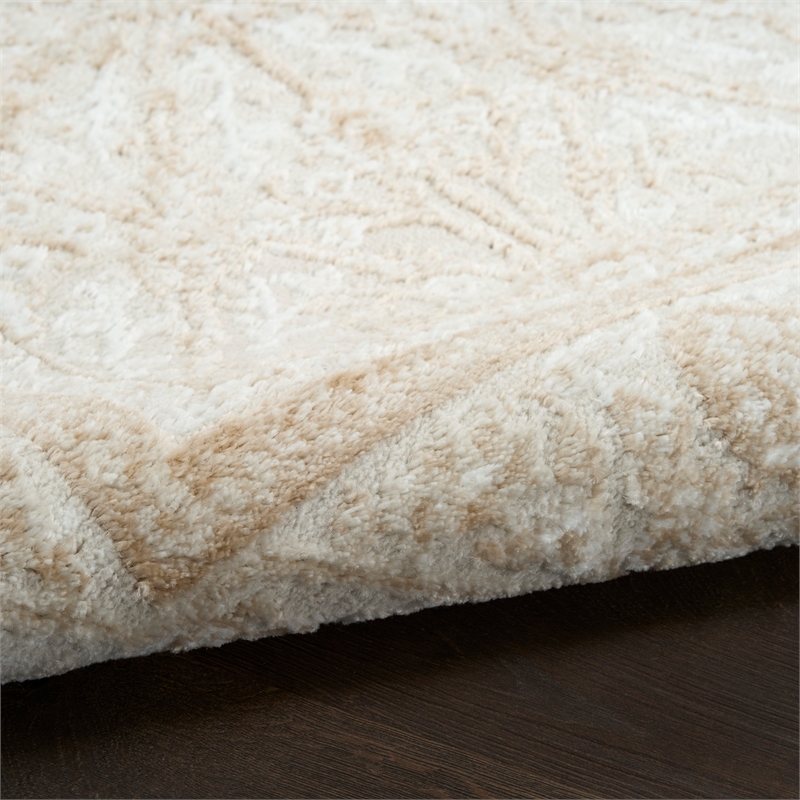 Nourison Home Dekor 2' x 4' Polyester Cream Beige Area Rug