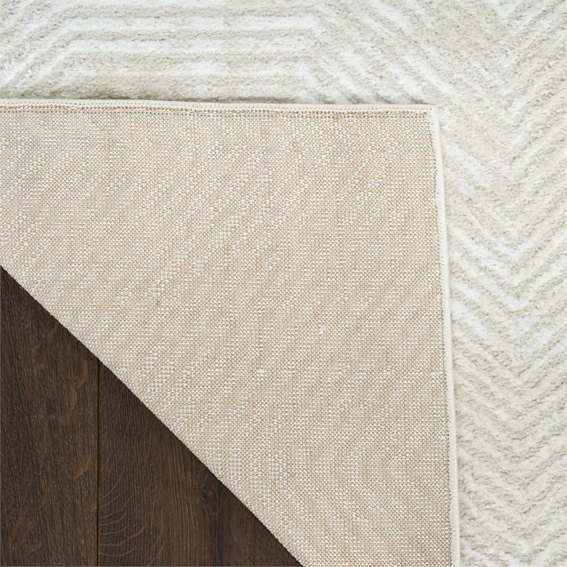 Nourison Home Dekor 4' x 6' Polyester Ivory Beige Area Rug