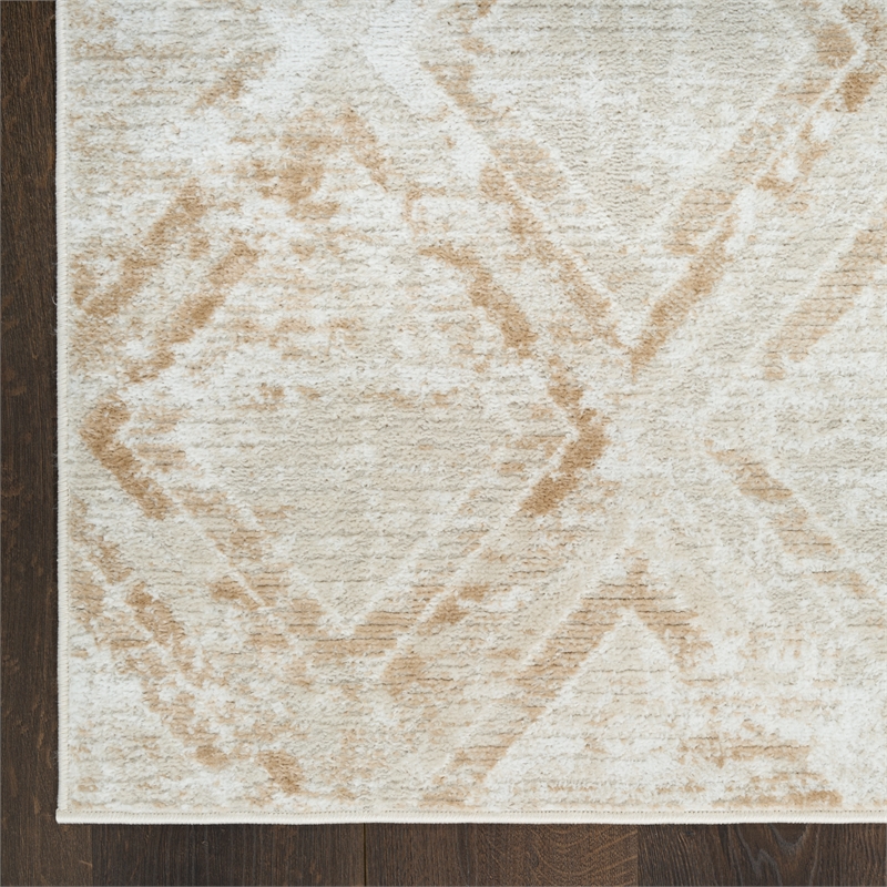 Nourison Home Dekor 2' x 4' Polyester Ivory Beige Area Rug