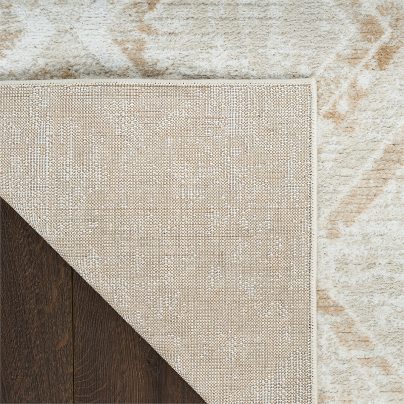 Nourison Home Dekor 2' x 4' Polyester Ivory Beige Area Rug