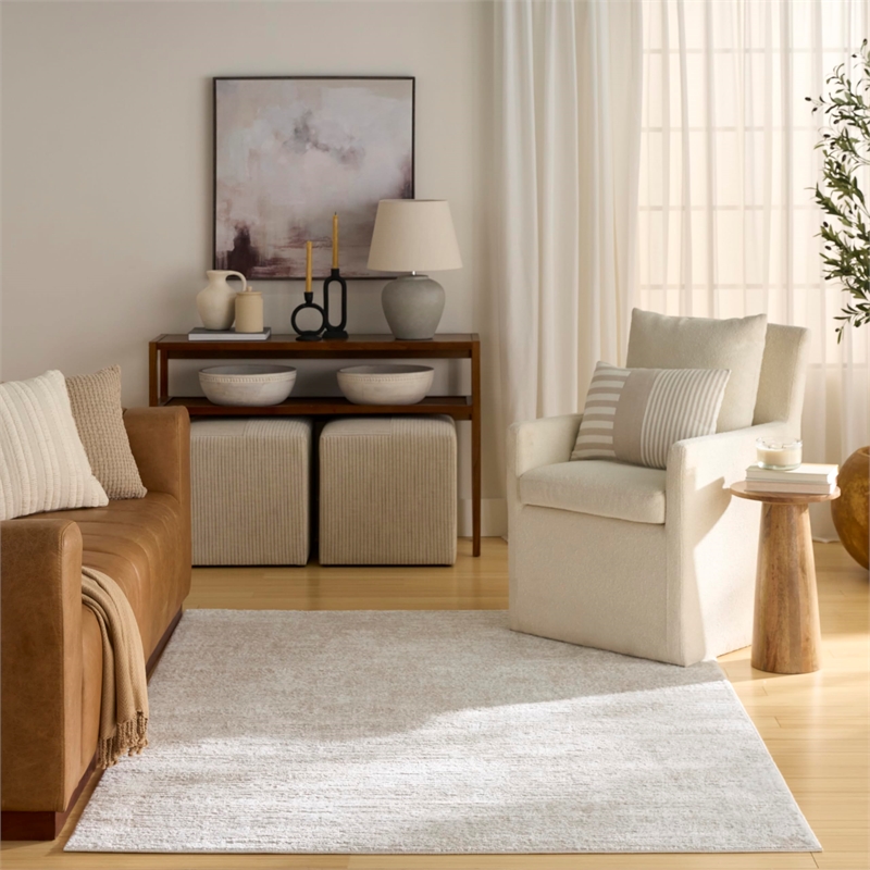Nourison Home Dekor 4' x 6' Polyester Beige Area Rug