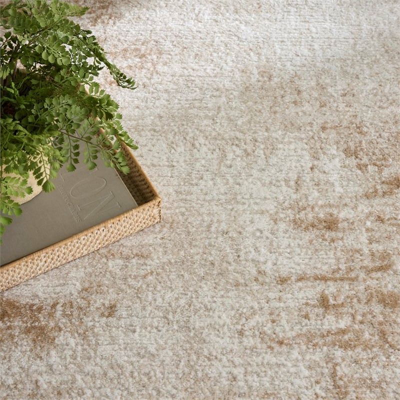 Nourison Home Dekor 4' x 6' Polyester Ivory Beige Area Rug