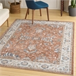 Nourison Home Astra Machine Washable 5' x 7' Polyester Rust Ivory Area Rug
