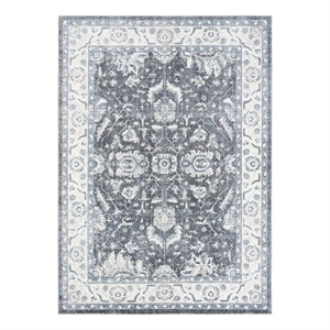 Nourison Home Astra Machine Washable 4' x 6' Polyester Slate Area Rug