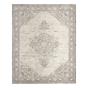 Nourison Home Heirloom Blend 9' x 12' Polyester Ivory Charcoal Area Rug