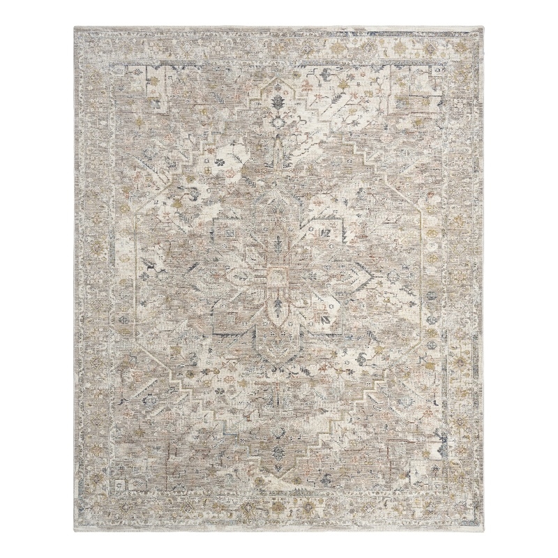 Nourison Home Heirloom Blend 8' x 10' Polyester Ivory Multicolor Area Rug
