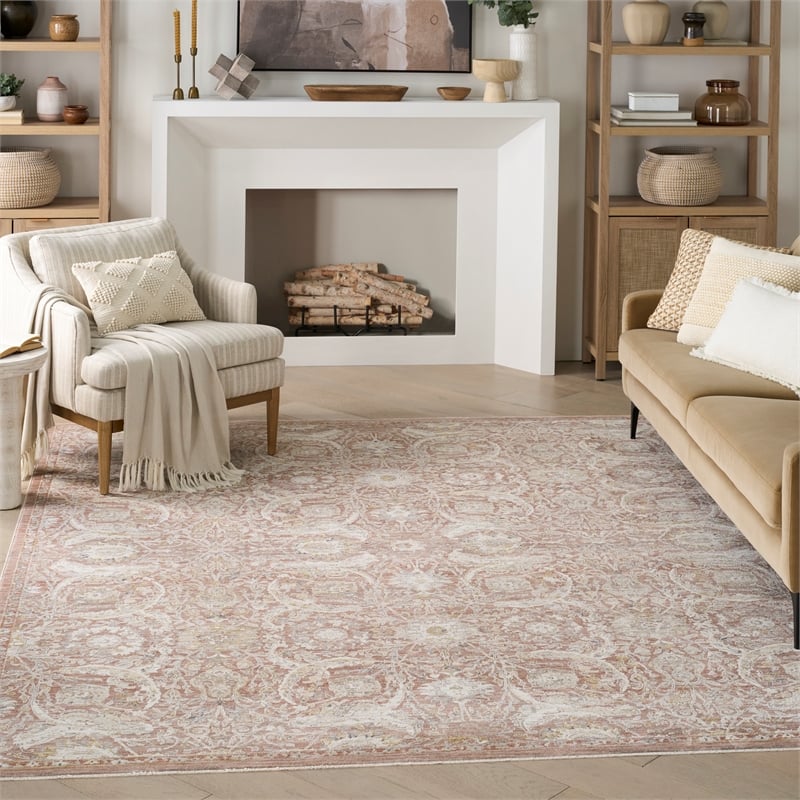 Nourison Home Heirloom Blend 9' x 12' PolyesterBrick Area Rug
