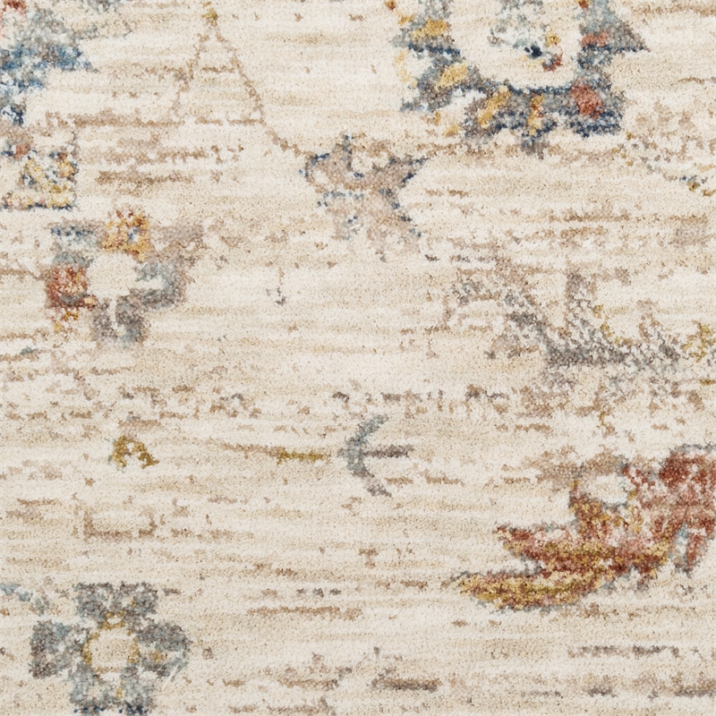 Nourison Home Heirloom Blend 9' x 12' PolyesterIvory Multicolor Area Rug