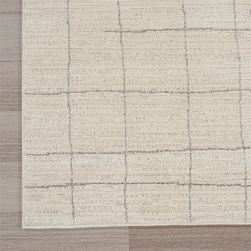 Nourison Home Santa Cruz 9' x 12' Polyester Ivory Grey Area Rug
