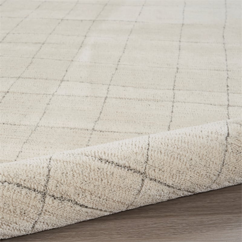 Nourison Home Santa Cruz 9' x 12' Polyester Ivory Grey Area Rug