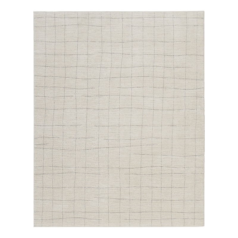 Nourison Home Santa Cruz 9' x 12' Polyester Ivory Grey Area Rug
