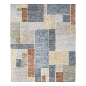 Nourison Home Astra Machine Washable 6' x 9' Polyester Multicolor Area Rug