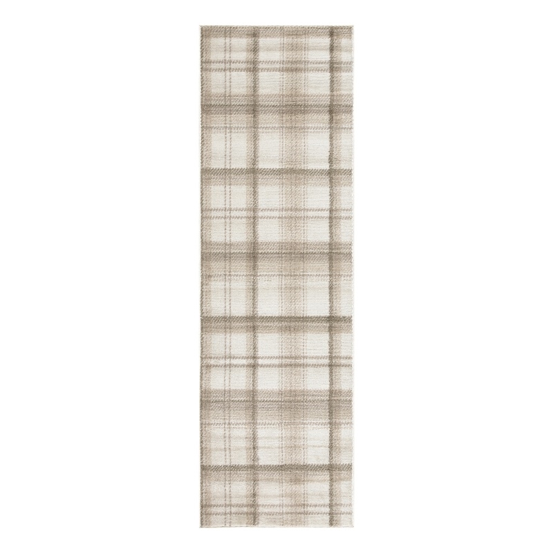 Nourison Home Grafix 10' Runner Fabric Ivory Beige Area Rug