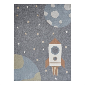 Nourison Home Astra Machine Washable 8' x 10' Polyester Sky Blue Area Rug