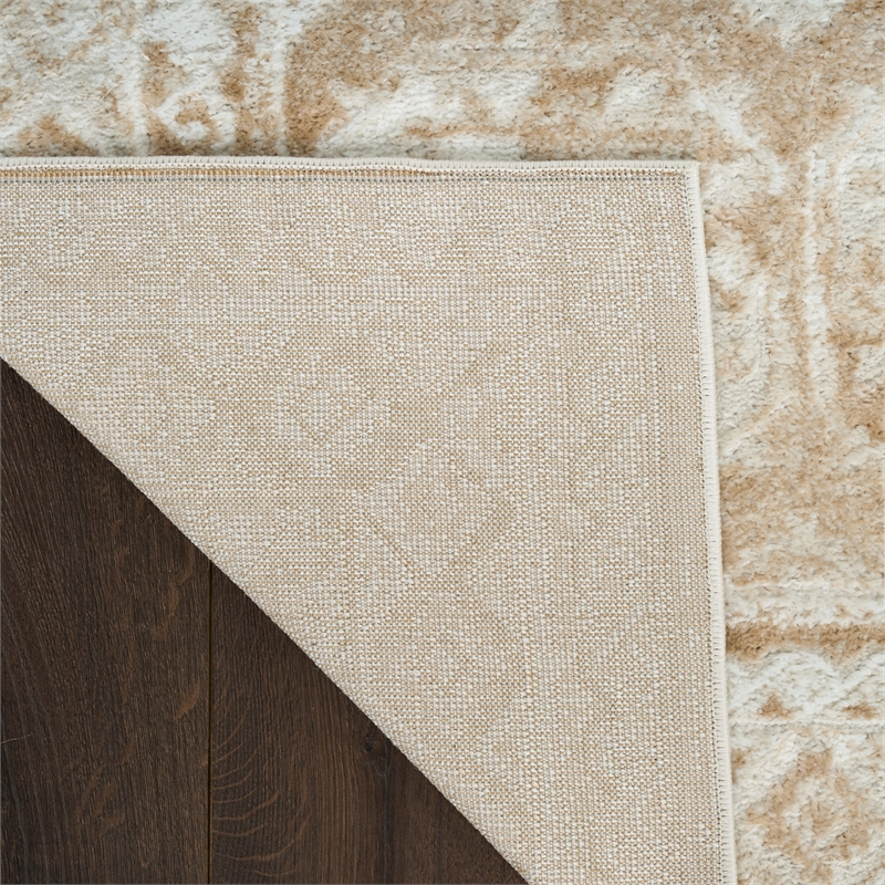 Nourison Home Dekor 5' x 7' Polyester Cream Beige Area Rug