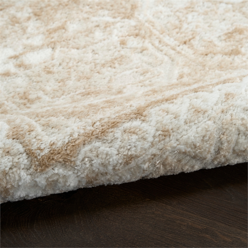 Nourison Home Dekor 5' x 7' Polyester Cream Beige Area Rug
