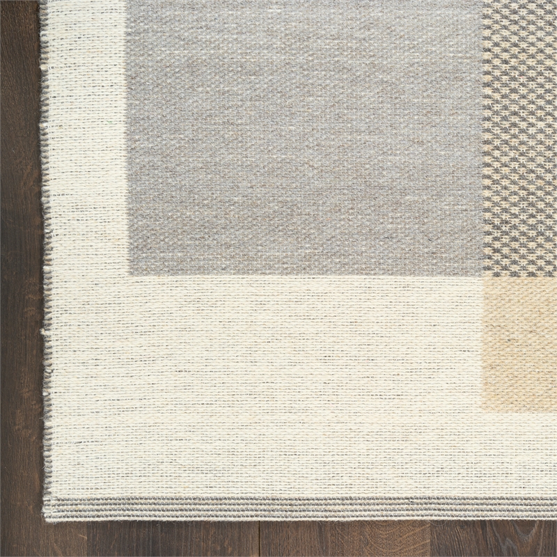Nourison Home Copenhagen 5' x 7' Flatwoven Wool Ivory Multicolor Area Rug