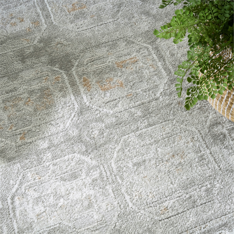 Nourison Home Dekor 5' x 7' Polyester Grey Area Rug