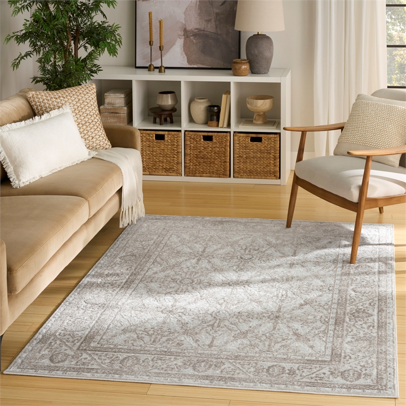 Nourison Home Dekor 5' x 7' Polyester Grey Area Rug