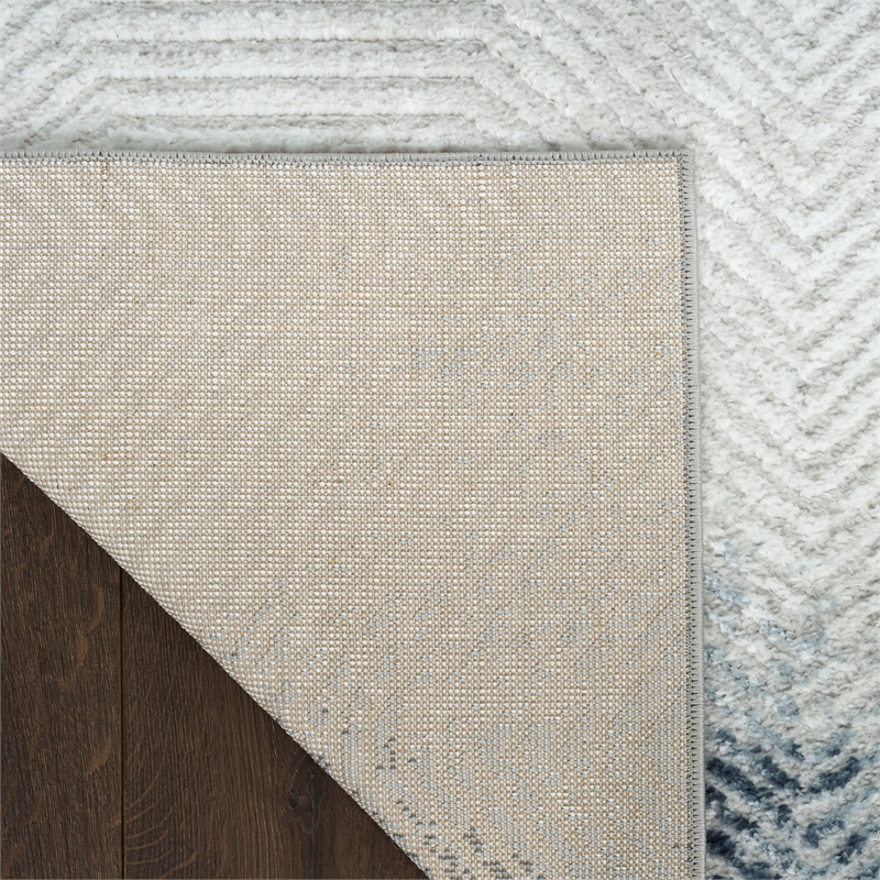 Nourison Home Dekor 5' x 7' Polyester Grey Navy Area Rug