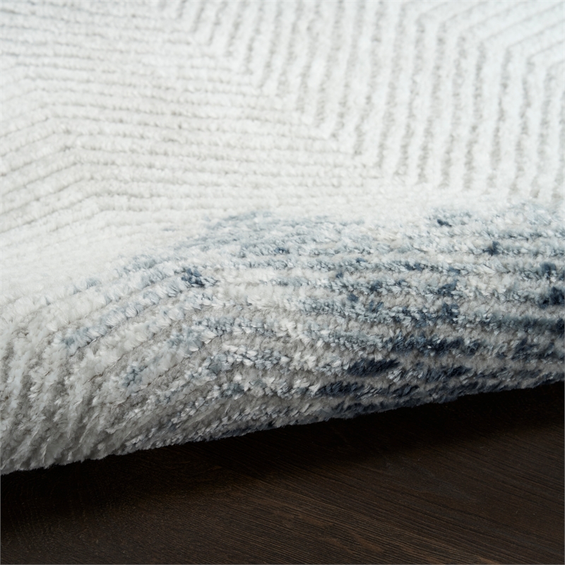 Nourison Home Dekor 5' x 7' Polyester Grey Navy Area Rug