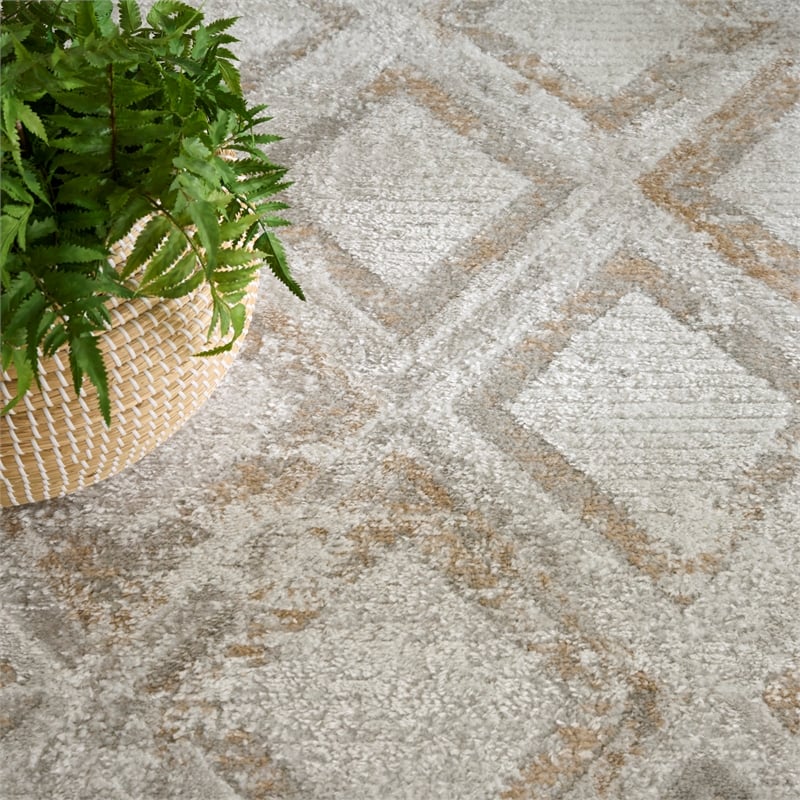 Nourison Home Dekor 5' x 7' Polyester Grey Area Rug