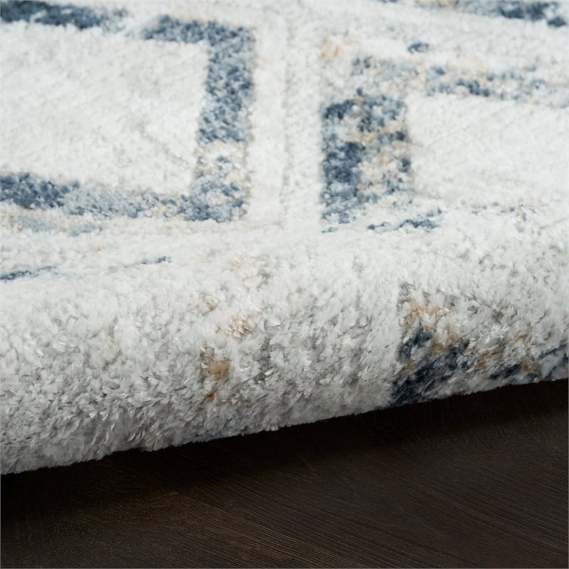 Nourison Home Dekor 5' x 7' Polyester Grey Navy Area Rug