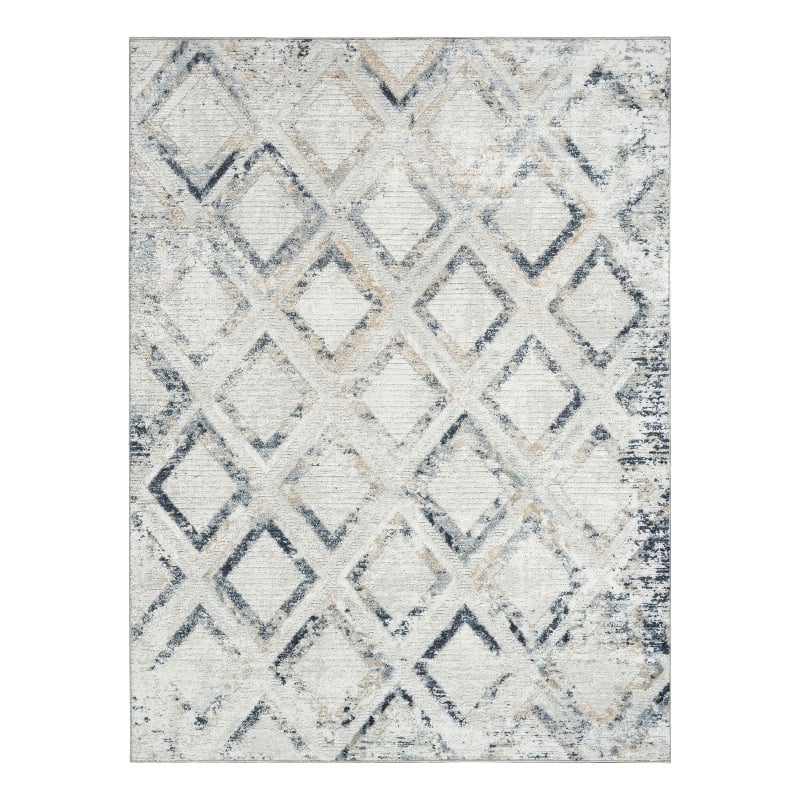 Nourison Home Dekor 5' x 7' Polyester Grey Navy Area Rug