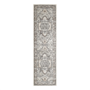 Nourison Home Concerto 8' Runner Fabric Ivory Grey Taupe Area Rug