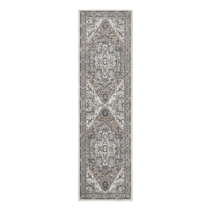 Nourison Home Concerto 8' Runner Fabric Ivory Taupe Area Rug
