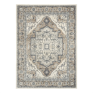 Nourison Home Concerto 6' x 9' Fabric Ivory Taupe Area Rug