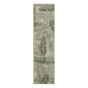 Nourison Home Garden Oasis 8' Runner Fabric Ivory Green Area Rug