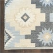 Nourison Home Copenhagen 8' x 10' Flatwoven Wool Ivory Navy Area Rug