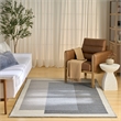 Nourison Home Copenhagen 8' x 10' Flatwoven Wool Ivory Blue Area Rug