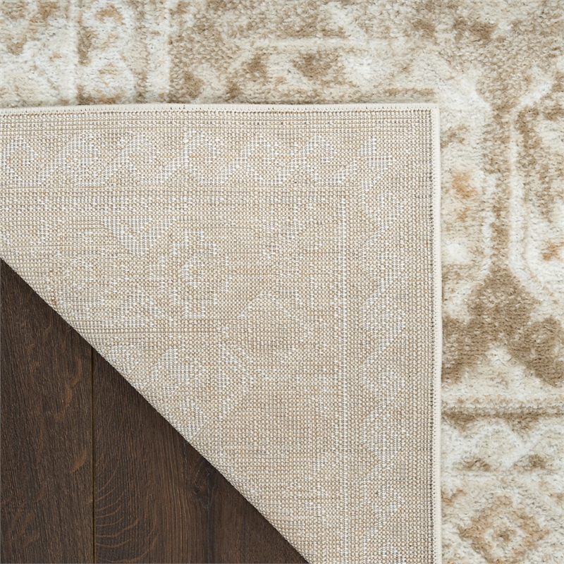 Nourison Home Dekor 5' x 7' Polyester Ivory Taupe Area Rug