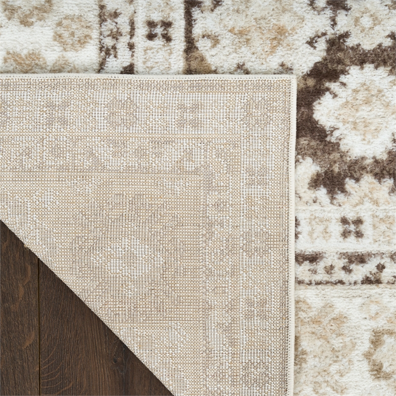 Nourison Home Dekor 8' x 10' Polyester Ivory Brown Area Rug
