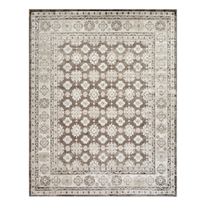 nourison home dekor 8' x 10' polyester ivory brown area rug