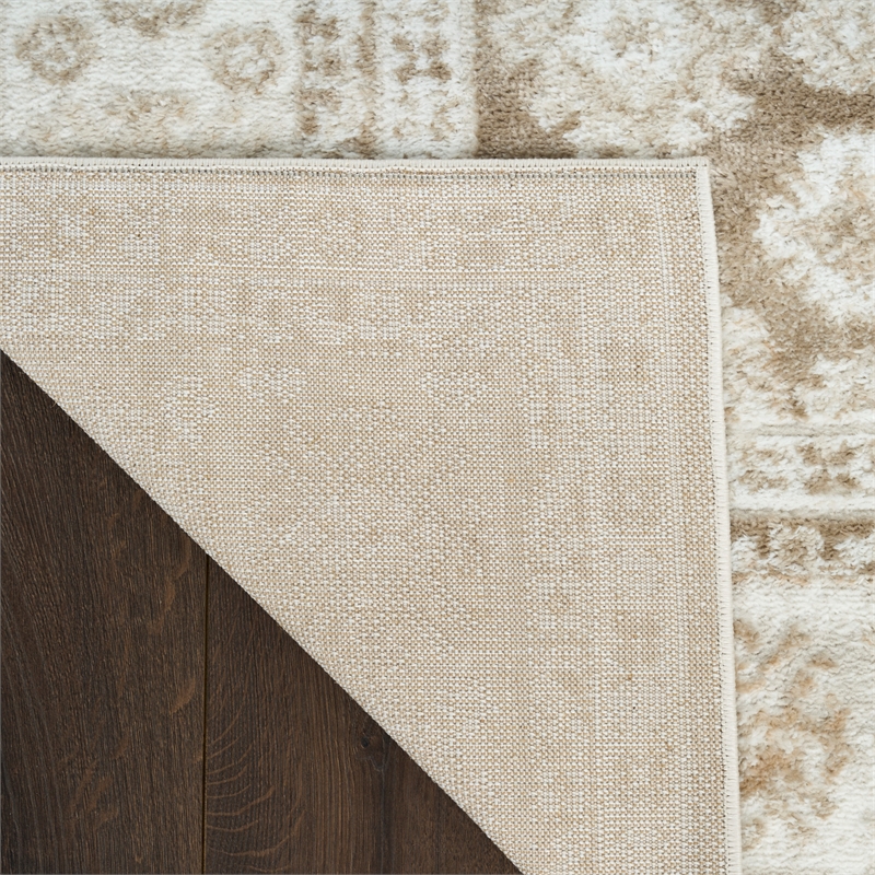 Nourison Home Dekor 5' x 7' Polyester Ivory Taupe Area Rug