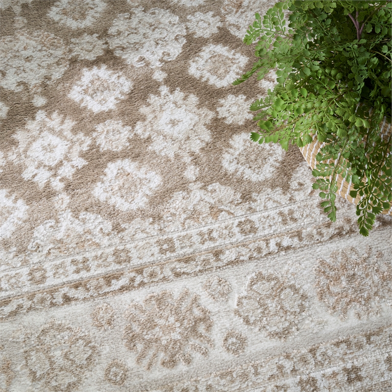 Nourison Home Dekor 8' x 10' Polyester Ivory Taupe Area Rug