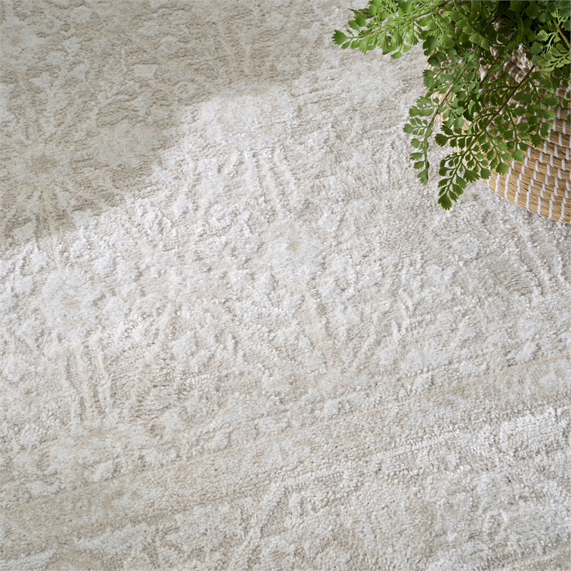 Nourison Home Dekor 5' x 7' Polyester Ivory Beige Area Rug