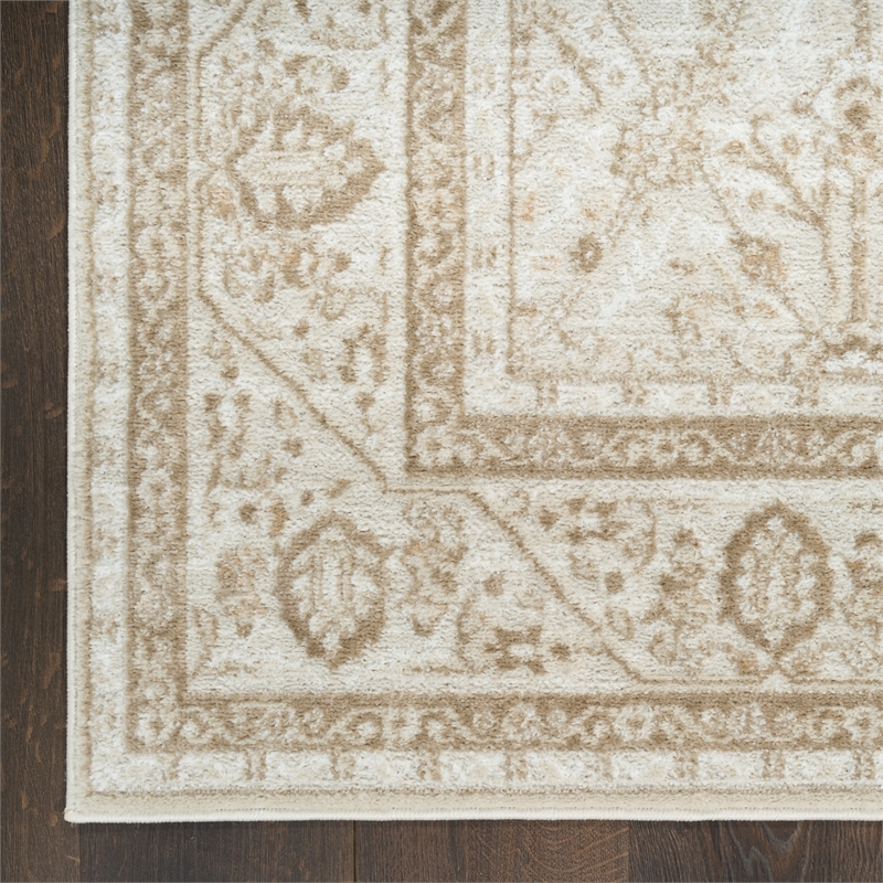 Nourison Home Dekor 5' x 7' Polyester Ivory Taupe Area Rug