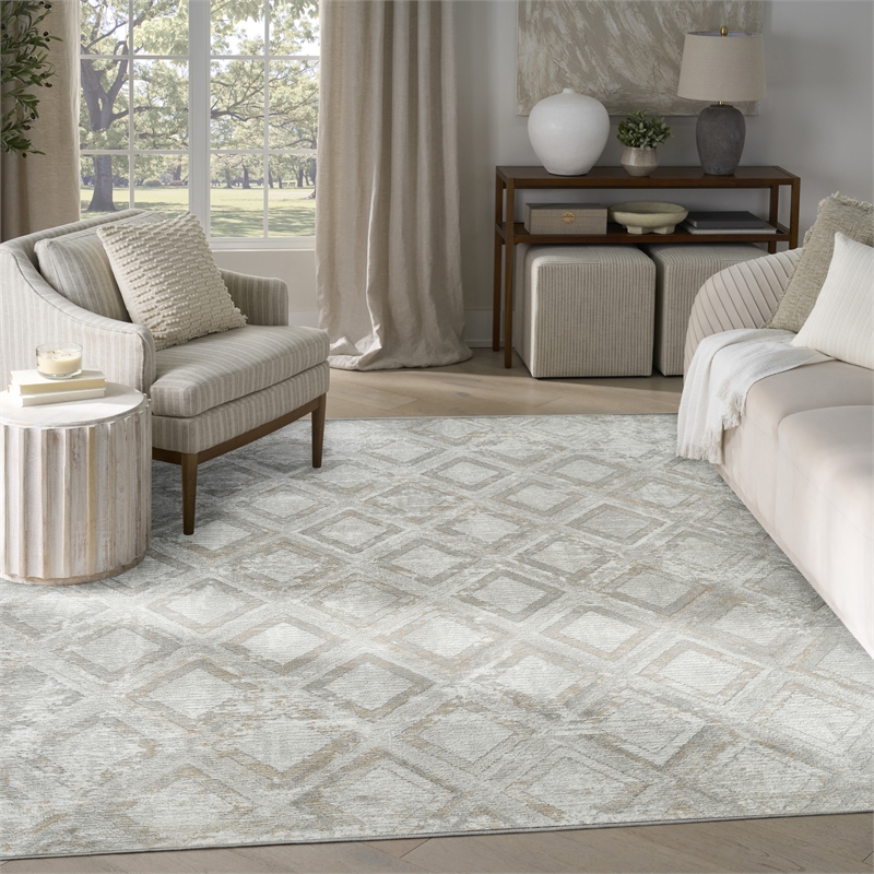 Nourison Home Dekor 8' x 10' Polyester Grey Area Rug