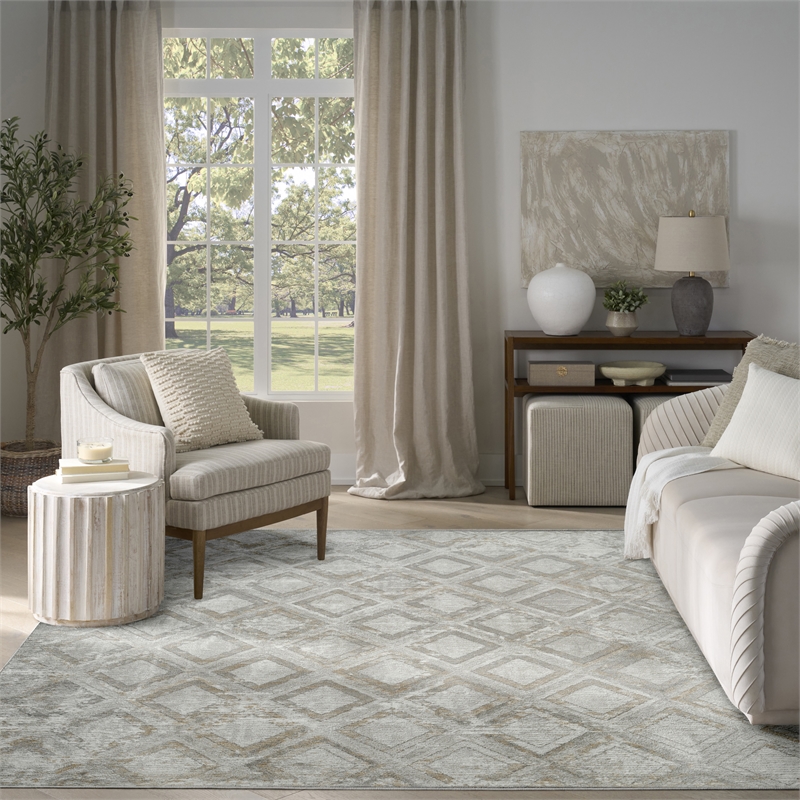 Nourison Home Dekor 8' x 10' Polyester Grey Area Rug