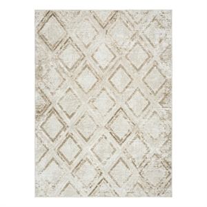 Nourison Home Dekor 5' x 7' Polyester Ivory Taupe Area Rug