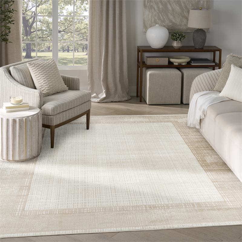 Nourison Home Dekor 8' x 10' Polyester Ivory Beige Area Rug