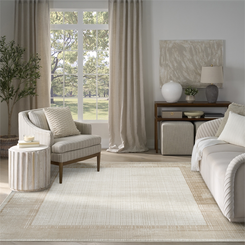 Nourison Home Dekor 8' x 10' Polyester Ivory Beige Area Rug